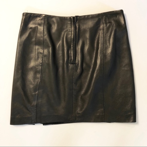 BCBGMAXAZRIA Leather Mini Skirt - Picture 3 of 6